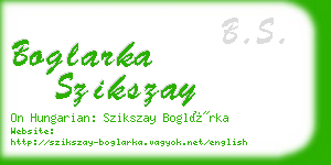 boglarka szikszay business card